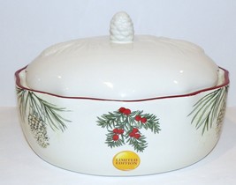 BETTER HOMES &amp; GARDENS HERITAGE WINTER FOREST 2 QT OVAL COVERED CASSEROL... - $98.99