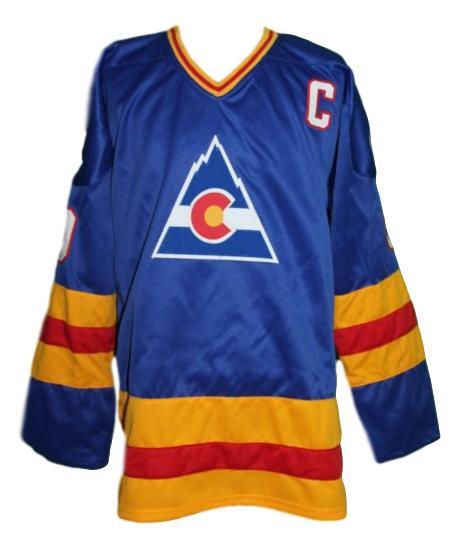 Mcdonald  9 colorado retro hockey jersey blue   1
