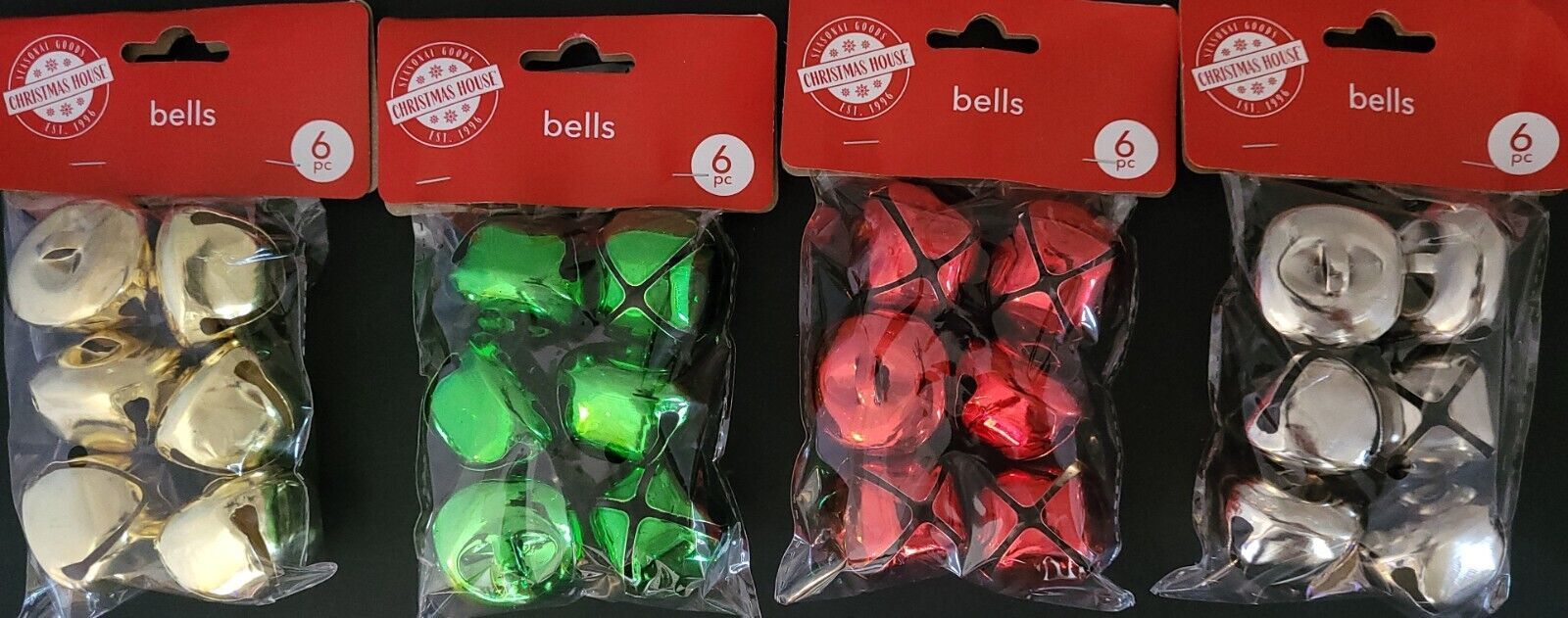 36 Crafter's Square 38-Mm. Metal Jingle Bells, 6-Ct. Packs at Dollar Tree