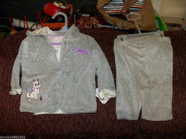 Disney 3 piece Gray Aristocats Maria Outfit Size 3/6 months Girl&#39;s NEW HTF - $20.80