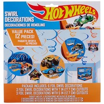 Amscan Hot Wheels Wild Racer Hanging Swirl Decorations - Assorted Design... - $15.99