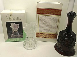 Lot 2 Hand Bell's Crystal Swan Bell & Avon 1876 Cape Cod Collection Hostess Bell - $4.46
