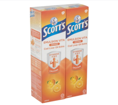 12 X 400ml Scott's Emulsion Cod Liver Oil Orange Flavor for Children and Adult  - $148.89