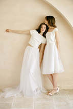 Gray High Waisted Maxi Tulle Skirt Wedding Tulle Skirt with Train Plus Size WM12 image 9