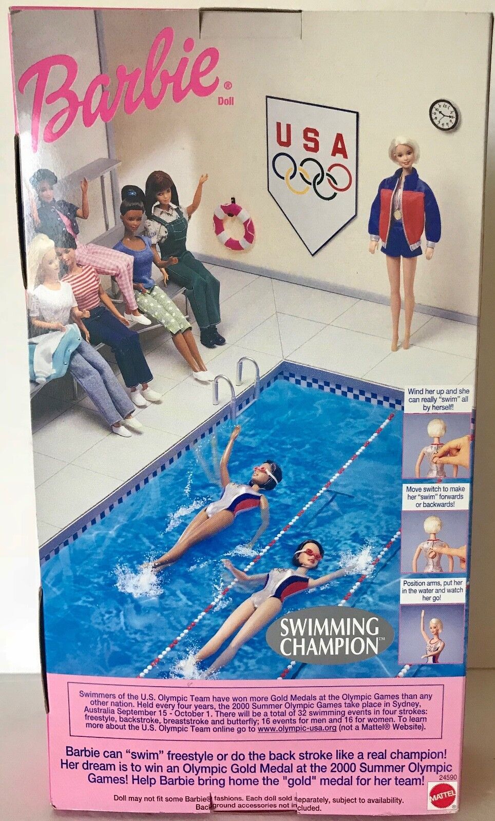 USA Olympics Swimming Champion Barbie (2000) Barbie Doll - Special Editon  NRFB