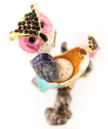 Baby Silver Owl Jewelry Trinket Box Bird Owls Decoration Animal Cute #MCK11 - $38.17