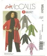 McCall&#39;s Sewing Pattern 5241 Misses Womens Cardigan Diagonal Hem XS S M New - $9.99