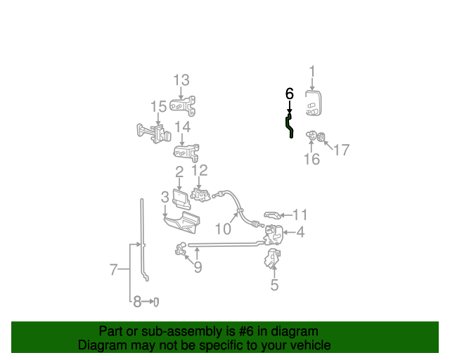 19992016 Ford F250 F350 F81Z2522152AA Link Door Handle Door Lock