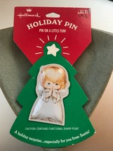 Hallmark Cute Little Praying Angel Girl Metal Christmas Holiday Brooch P... - $9.49