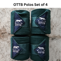 OTTB Green All Purpose Saddle Pad and Set of 4 OTTB Polos USED image 2