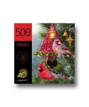 Cardinal Birds Christmas Jigsaw Puzzle 500 Piece 28" x 20" Durable Fit Pieces
