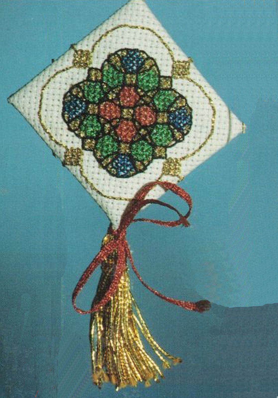 3D Christmas Ornaments Jewel Star Angel Snowflake Aida Plus Cross Stitch Pattern Hand Embr