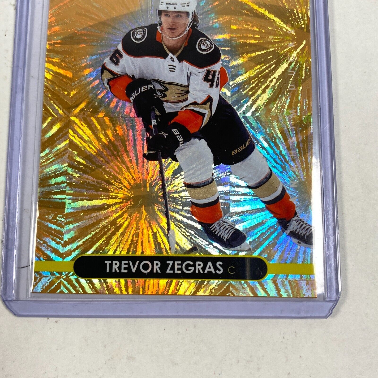 Trevor Zegras 2021-22 Upper Deck Dazzlers Orange Rookie Anaheim Ducks ...