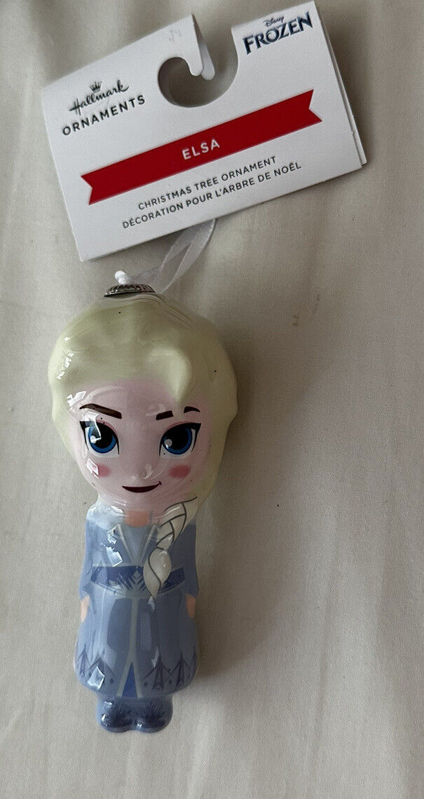 2022 Disney Princess Frozen ELSA Hallmark Decoupage Christmas Ornament