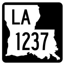 Louisiana State Highway 1237 Sticker Decal R6458 Highway Route Sign - $1.45