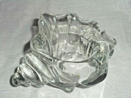 Conch Shell Votive Tea Lite Cup Candle Holder Vintage 1983 Avon Clear Glass - $14.24