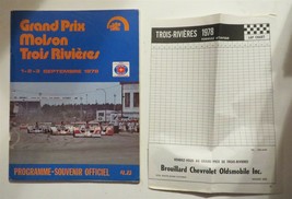 Three Rivers Montreal Quebec Canada Molson Grand Prix Racing Program 1978! - $14.20