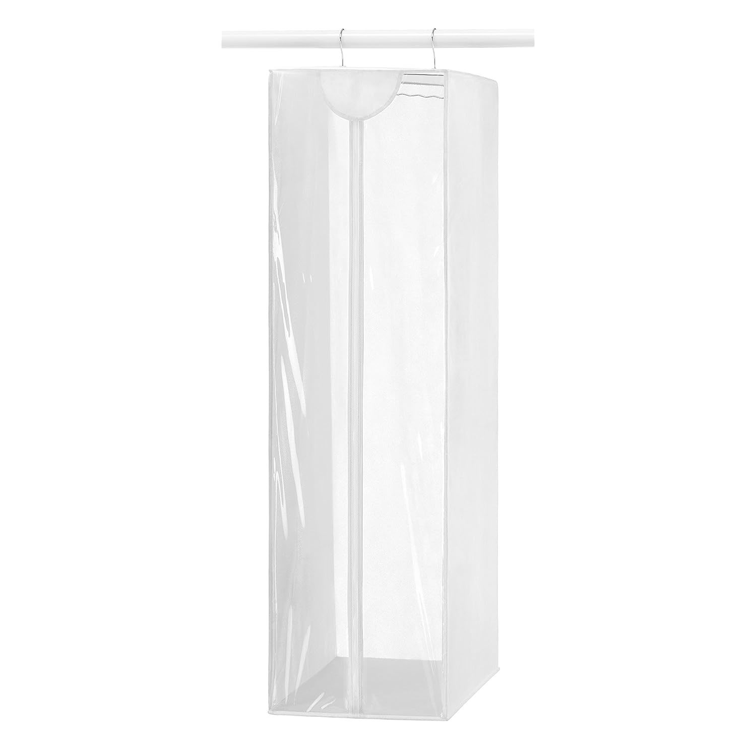 Clear/White Short Garment Storage Bag