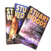 Stuart Woods Stone Barrington Set Shoot him if he Runs, Loitering with I... - $58.69