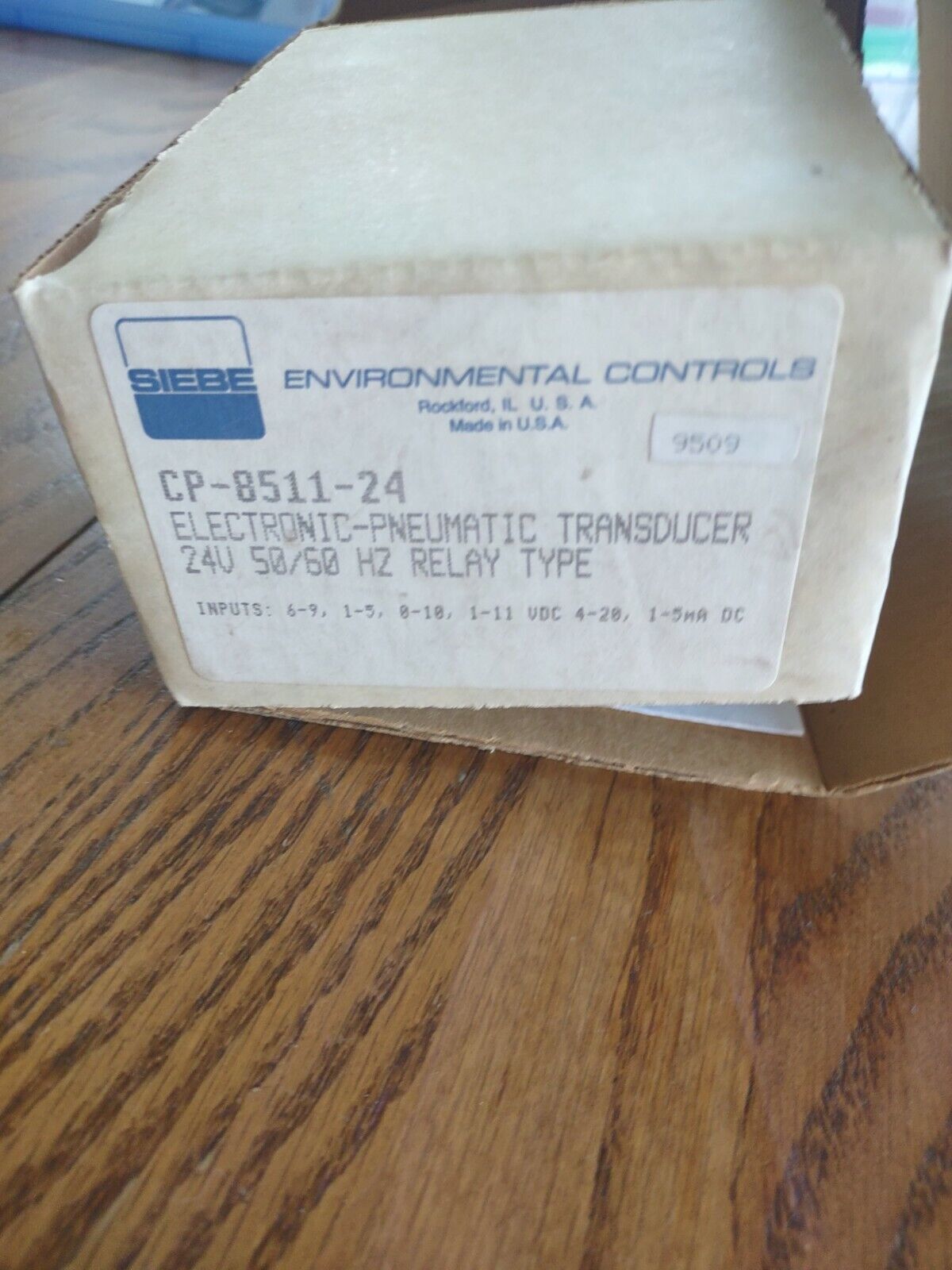 Siebe Environmental Controls ElectronicPneumatic Transducer 24V 50/60