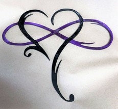Infinity Heart - Metal Wall Art - Purple &amp; Black 10 3/4&quot; x 12 1/4&quot; - $30.38