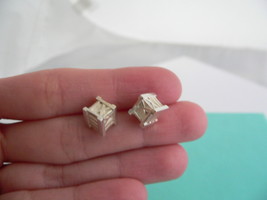 Tiffany &amp; Co Atlas Cube Earrings Studs Sterling Silver T and Co Gift Lov... - $328.00