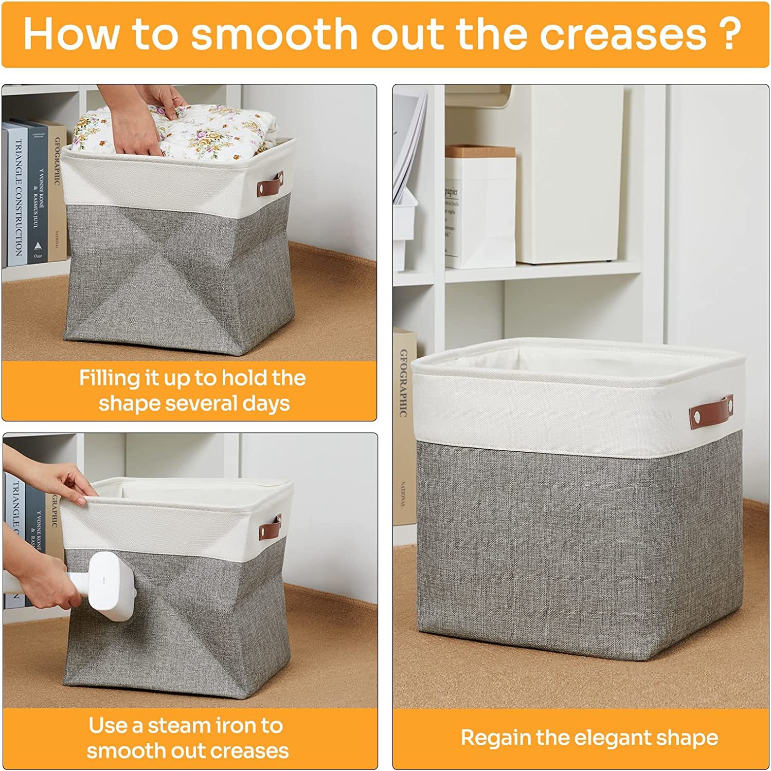 Foldable Cube Storage Baskets For Cube Organizers, Cube Storage