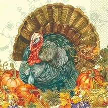 Traditional Thanksgiving Turkey 16 Ct Lunch Napkins - $3.26