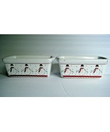Mini Bread Loaf Baking Pan Snowmen Christmas Marked N D Exclusive Set Of 2 - $9.85