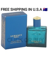 Versace Eros Cologne by Versace, 0.16 oz / 5 ml Mini Eau De Toilette Spr... - $26.00