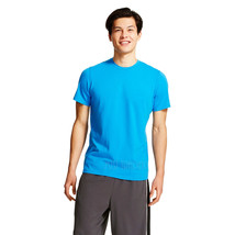 NWT C9 Champion Men's Performance Duo Dry Cotton T-Shirt Blue Stretch Tee Top S - $14.84