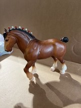 Breyer Clydesdale Stallion horse Brown Model figure Red White Bobs Cropp... - $24.70