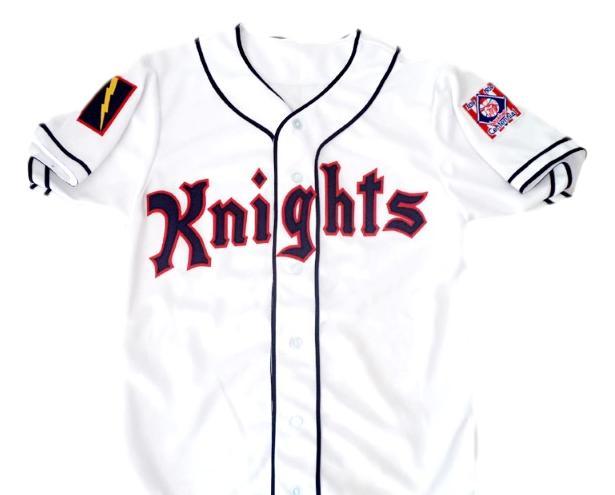Roy hobbs  9 new york knights button down baseball jersey white 1