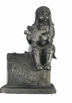 Michael Ricker Pewter Figurine Girl With Teddy Bear Sitting At Union Sta... - $26.80