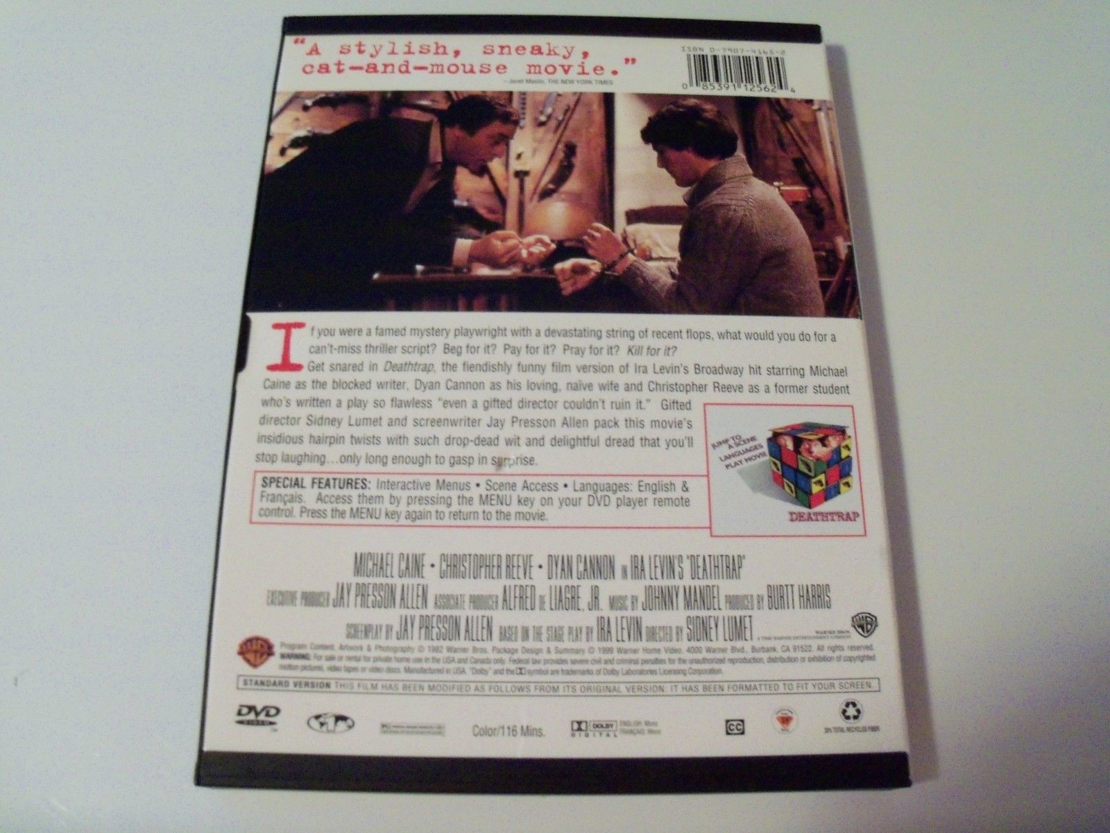 Deathtrap DVD Michael Caine Christopher Reeve Dyan Cannon - DVDs & Blu ...