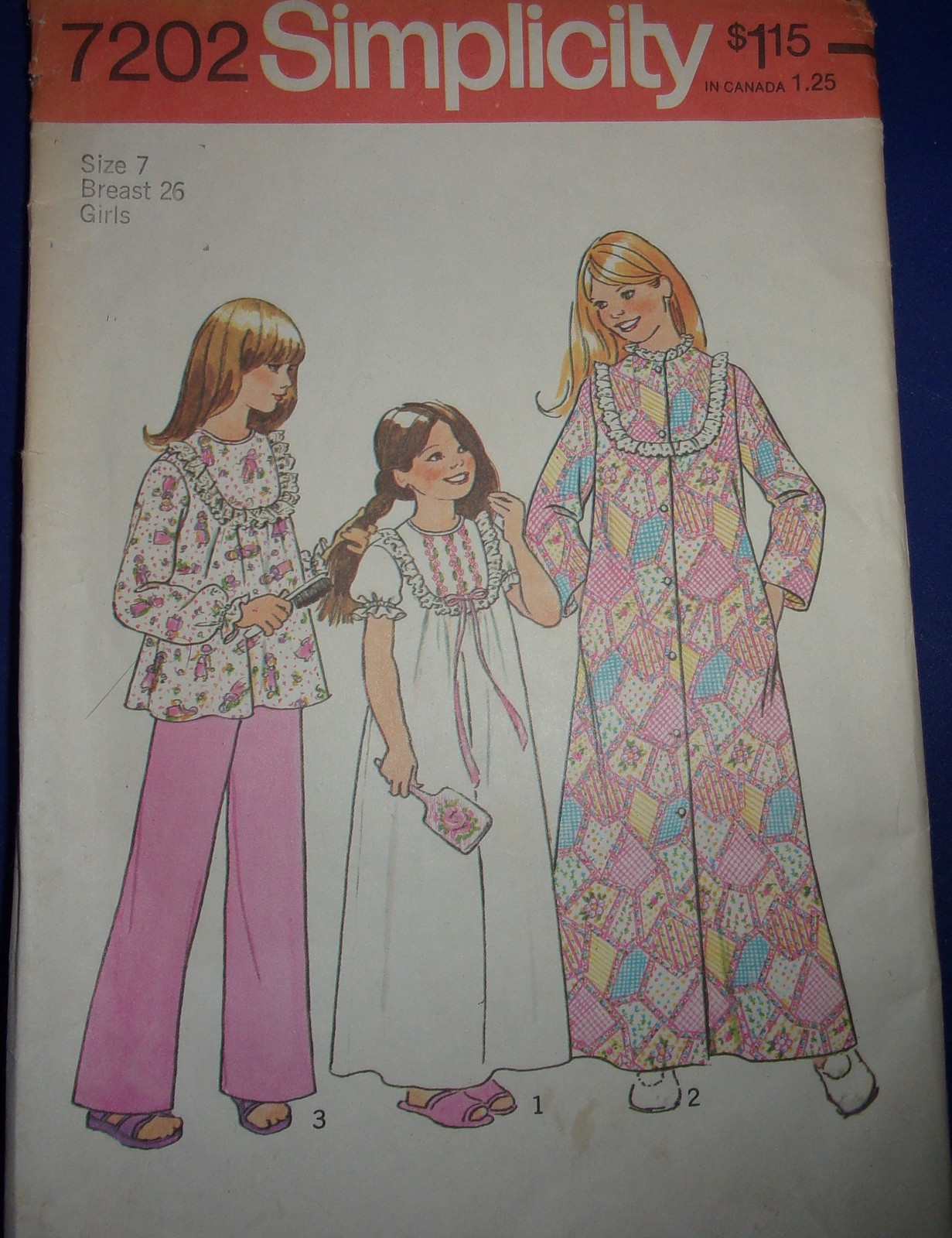 Primary image for Simplicity Girls’ Robe Nightgown & Pajamas Size 7 #7202