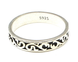 Traditional Style Beautiful 925 Sterling Silver Ring Plain Unisex Band - $29.34
