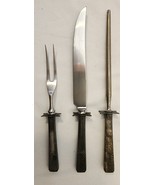 Vintage/Antique Stainless and Silver/Plated Carving Set - $49.99