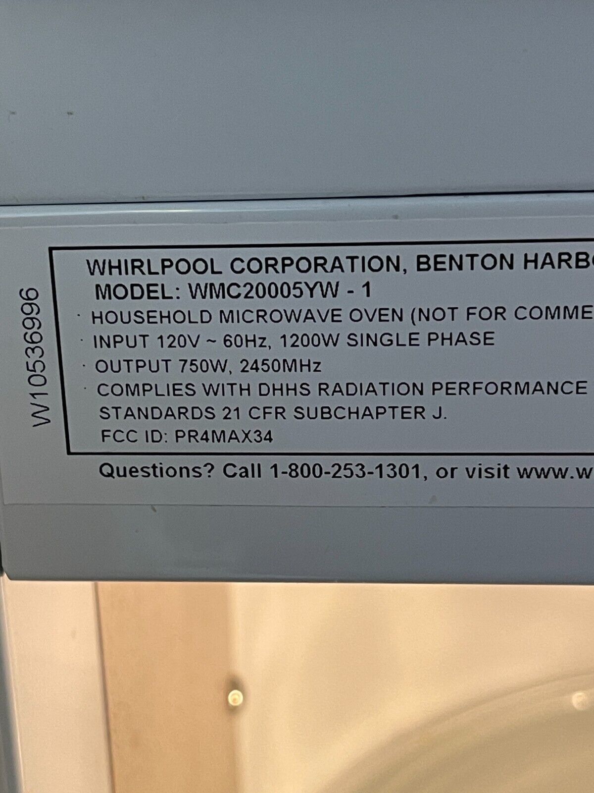 Whirlpool Microwave 0.5 Cu Ft. Small Countertop White WMC20005YW 1