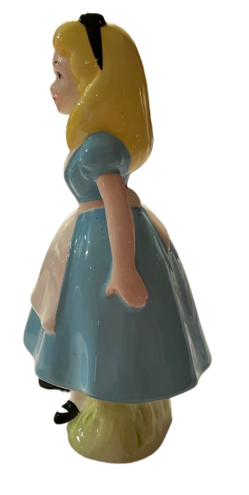 Vintage Disney Alice in Wonderland Sitting Alice & Cat Porcelain Figurine  RARE