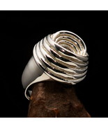 Excellent crafted Retro Circles by Circles Vertigo Ring - Shiny Sterling... - $110.00