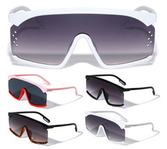 Kleo One Piece Shield Lens Rectangle Sunglasses