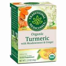 Traditional Medicinals Organic Tea Turmeric with Meadowsweet &amp; Ginger 16... - $10.72