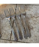 4 Salad Forks HER MAJESTY 1847 Rogers Bros, International Silverplate 2 ... - $22.28