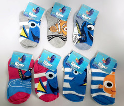 NEW Disney Pixar Finding Dory Unisex Kids&#39; Socks Set (7 Pairs) Sock Size... - $14.06