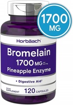 Horbaach Bromelain 1700 mg Supplement | 120 Capsules | Supports Digestiv... - $46.26