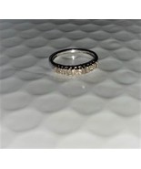 10K White Gold Diamond Baguette &amp; Round Band Ring, Size 7, 0.20(TCW)I1-I... - $199.99