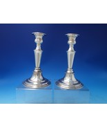 Beaded by LP &amp; Co English Silver and Copper Candlestick Pair c.1930 (#5977) - $256.41