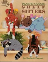 Plastic Canvas Shelf Sitter Storage Organizers Cat Puppy Teddy Bear Cow Patterns - $12.99