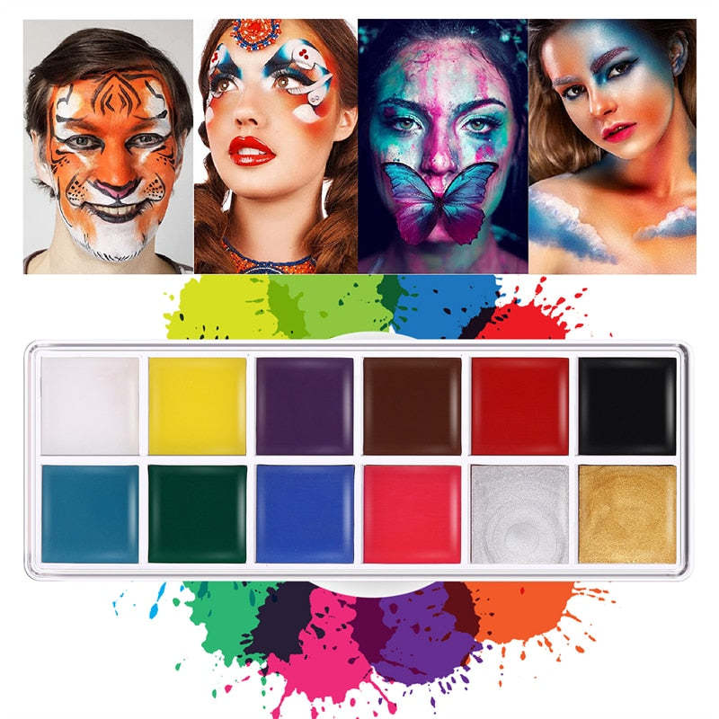 Face Body Painting Cream Waterproof Full Color Non Toxic Safe Paint Oil Christma Women